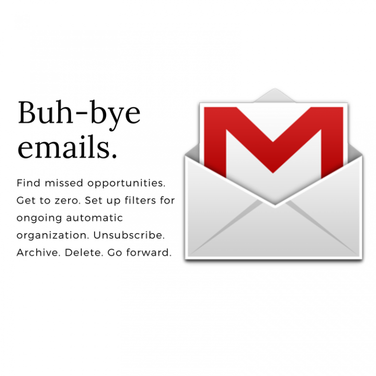 Email Clean & Total Organization – One on One Sessions