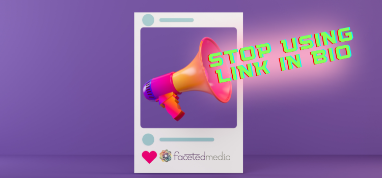 stop using link in bio, what to use if you're not using link in bio, instagram link in bio, how to make a smart landing page for your link in bio on your website