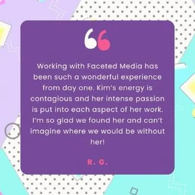 A client review quote